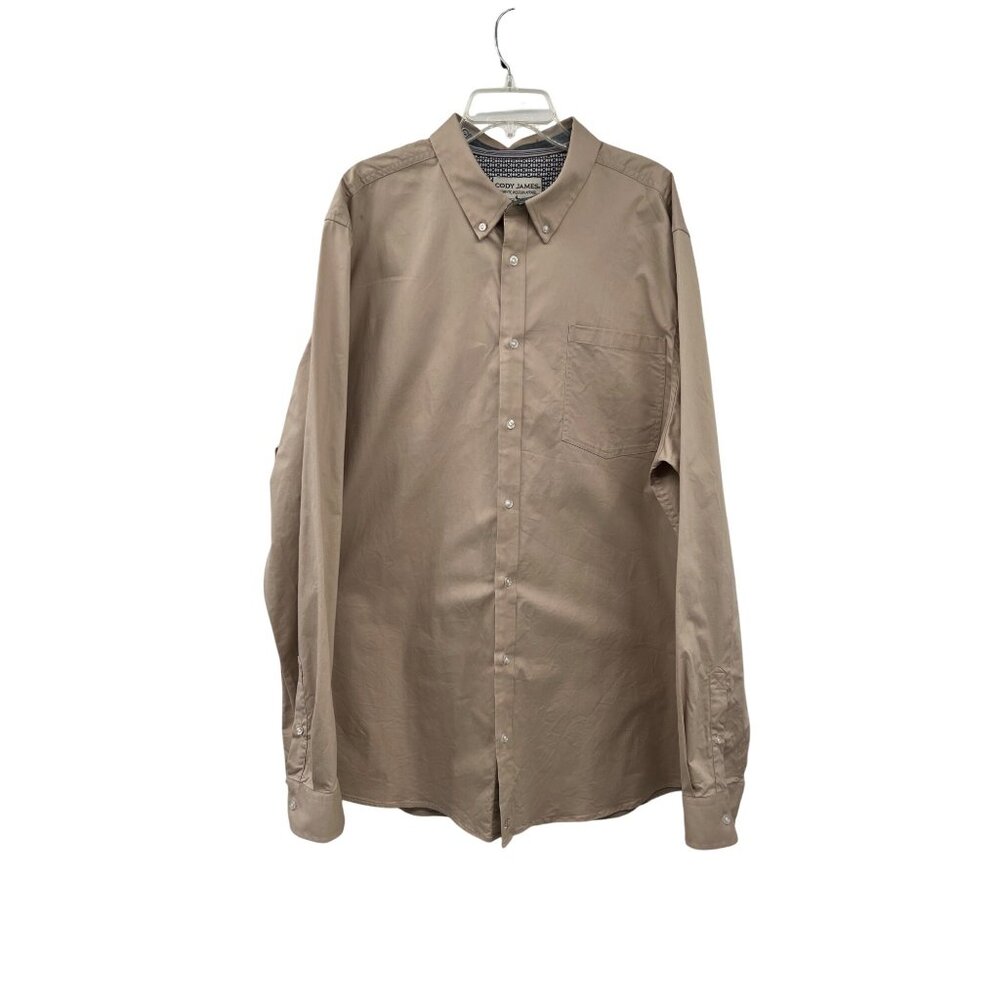 Cody James Shirt Mens 3XLT Tall Beige Western Button Down Long Sleeve Used